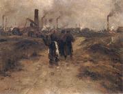 Edward Butler Bayliss Evening in the Black Country oil painting